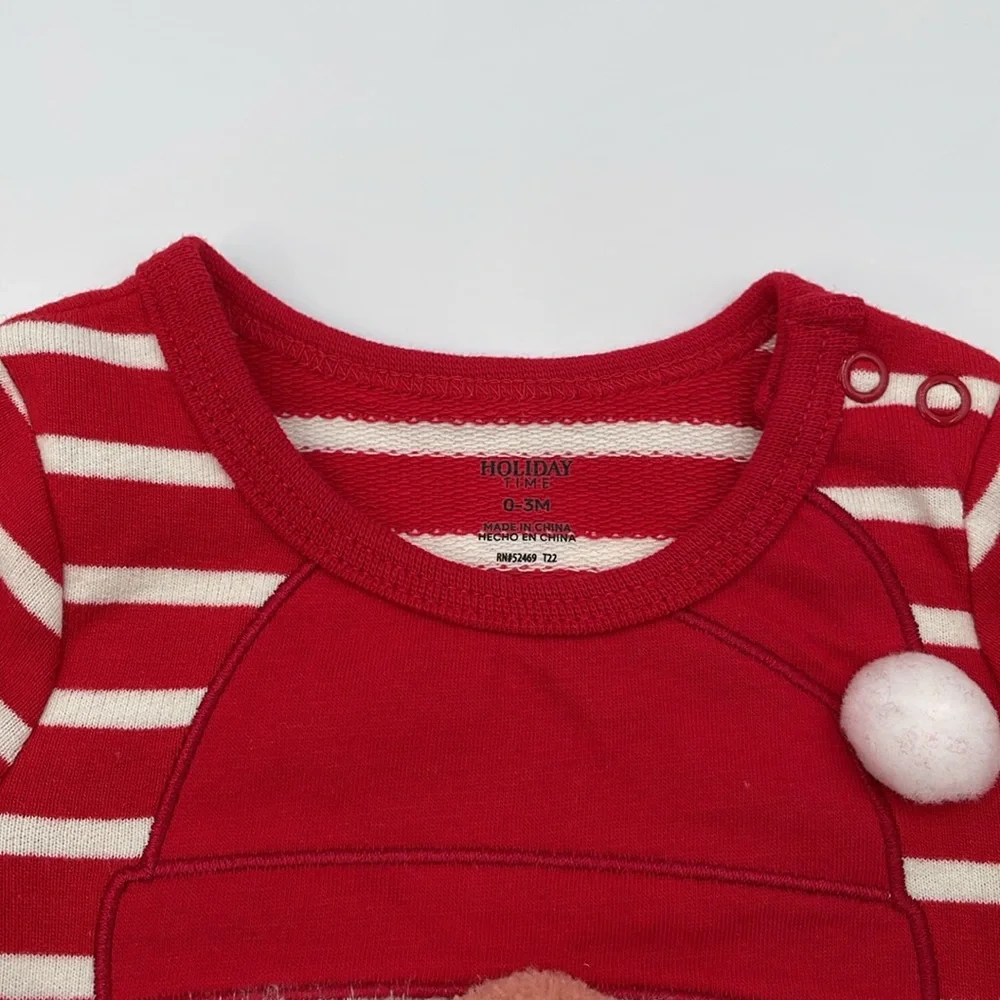 Baby Santa Gnome Onesie Romper Christmas Outfit with‎ Santa Hat - 0-3M